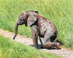 Getting Up by Pip McGarry - Original Painting on Stretched Canvas sized 10x8 inches. Available from Whitewall Galleries